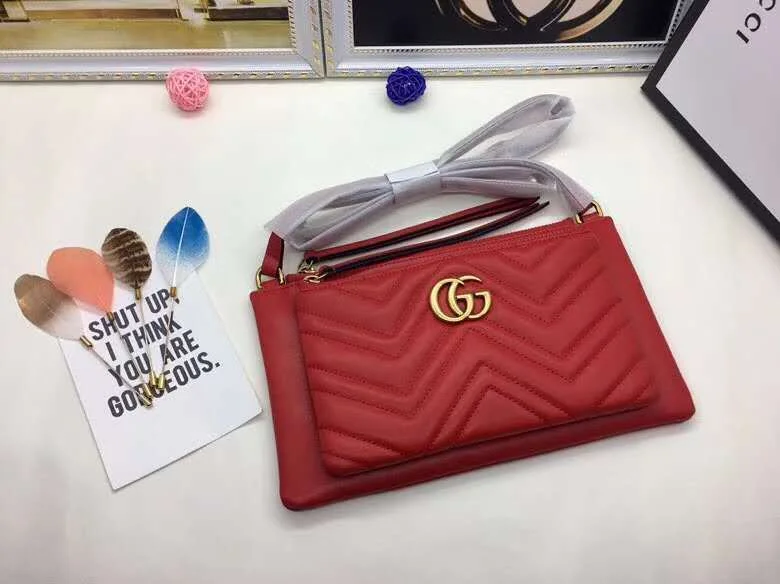 Women Gucci Sylvie bags with a monogram - embossed leatherGucci Bags