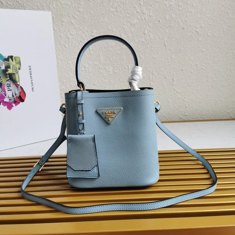 Prada tote bags with a double - handle and shoulder - strap option for easy useWhimsy Finds - Prada Bags - 335