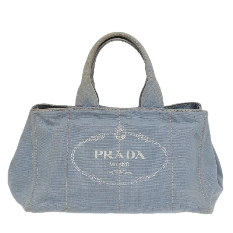 Ladies Prada Galleria bags with gold - toned hardware for a luxurious touchPRADA Canapa Handbag