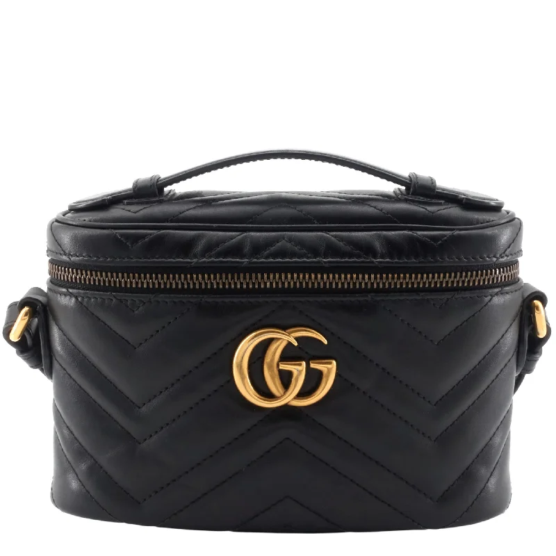 Gucci Marmont bags for women with gold - toned hardwareGG Marmont Mini Vanity Leather Crossbody Bag