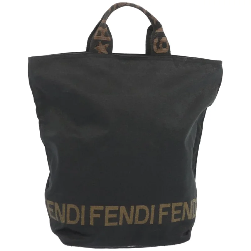 Fendi bags with a detachable mirror inside for quick touch - ups and groomingFENDI Hand Bag Canvas Black  bs12314