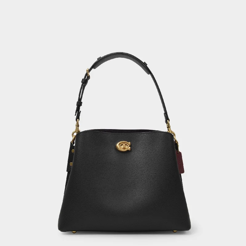 Coach Borough bags with a contrast - stitched handle for a unique lookWillow Shoulder Bag - Coach - Black - Leather