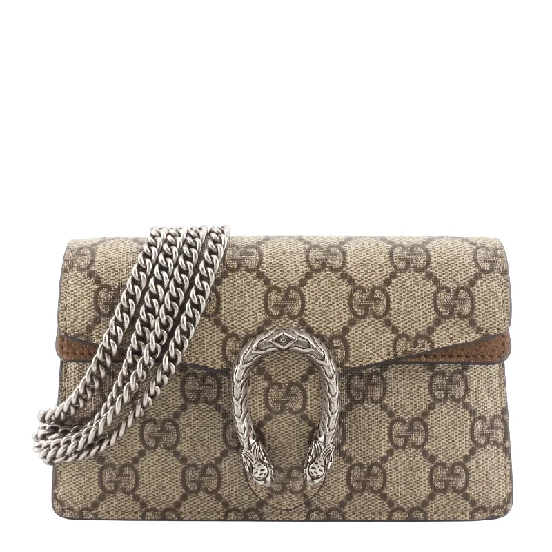 Gucci handbags for women with a patent - leather finishDionysus Super Mini GG Supreme Canvas Bag