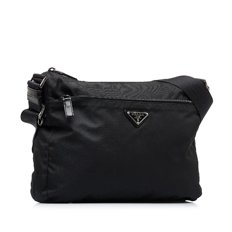 Ladies Prada Re - Edizione 2005 bags with a star - shaped charm for a playful touchPrada Tessuto Black Nylon Canvas