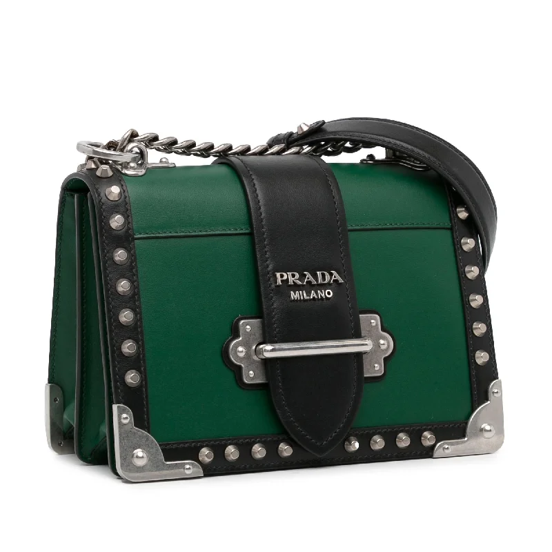 Prada Cleo bags with a snakeskin - effect panel for a bold and trendy lookPrada City Calf Cahier Crossbody lpfCYK