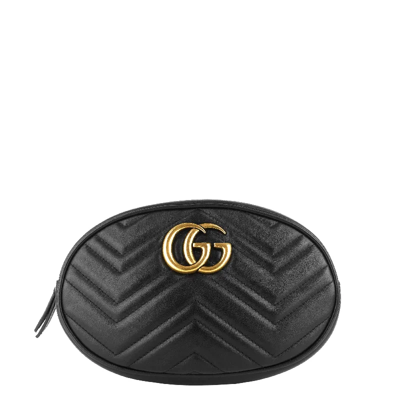 Gucci backpacks for women with a hidden back pocketGG Marmont Calfskin Leather Belt Bag