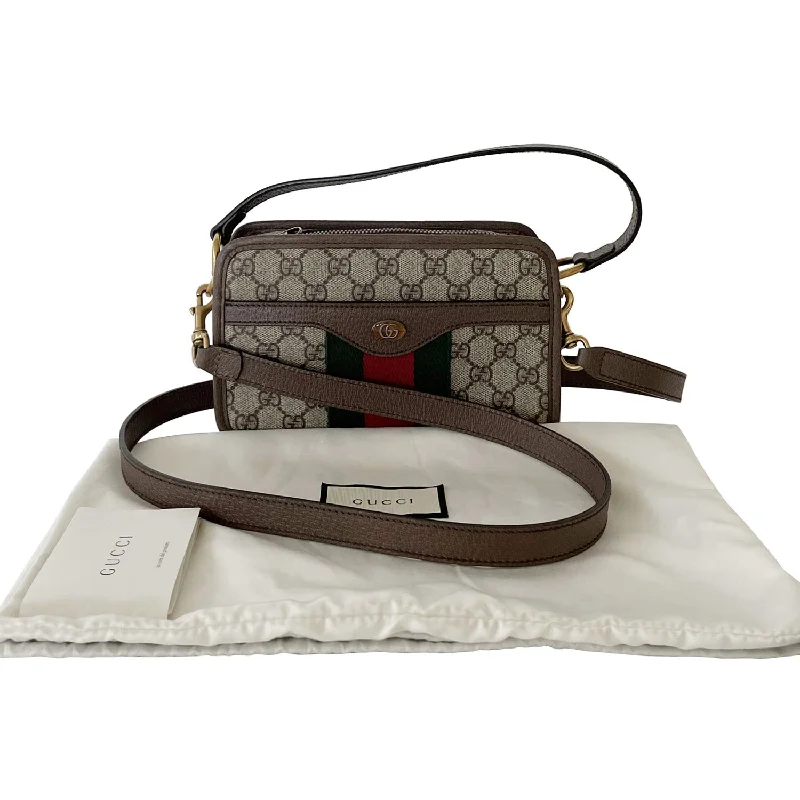 Women Gucci bags with a zip - around closure for securityGucci GG Ophidia Zip Mini Bag