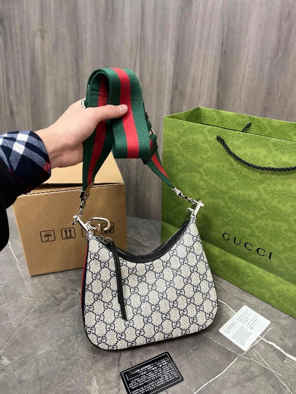 Women Gucci Sylvie bags with a leather - wrapped handleGucci Attache Small s Shoulder Bag Handbag