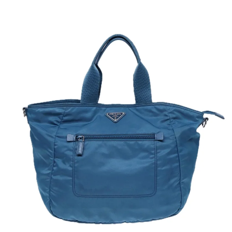 Prada bags with a back - zip pocket for storing valuables securelyPRADA Tessuto Handbag