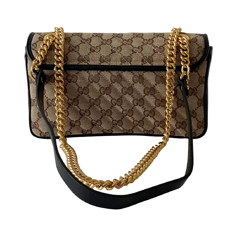 Women Gucci Sylvie bags with a detachable ribbon detailGucci Small Marmont GG Canvas Bag