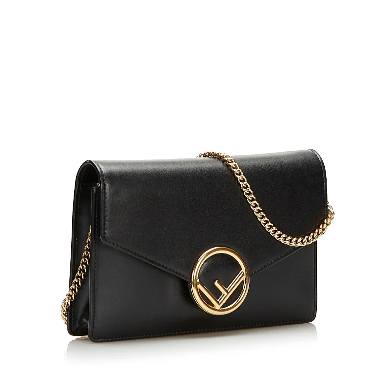 Fendi crossbody bags with a detachable ID holder for easy identificationFendi F is Fendi Wallet on Chain (SHG-35522)