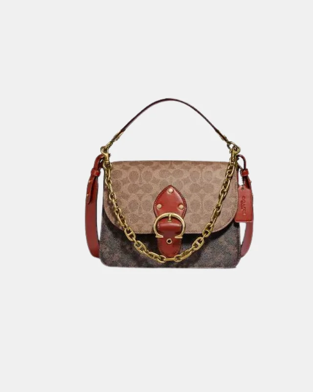 Coach crossbody bags with a detachable coin purse for added functionalityCoach Beat Shoulder Bag In Signature Canvas With Horse And Carriage Print