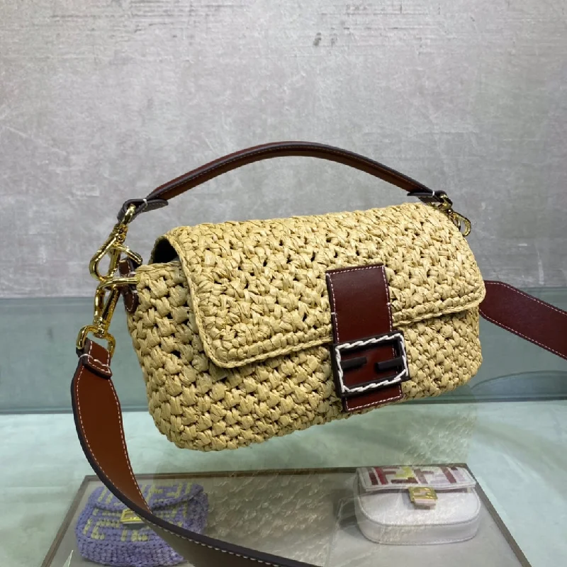 Ladies Fendi Baguette bags with a star - shaped charm for a playful and trendy touchWF -  Fendi Bag - 334