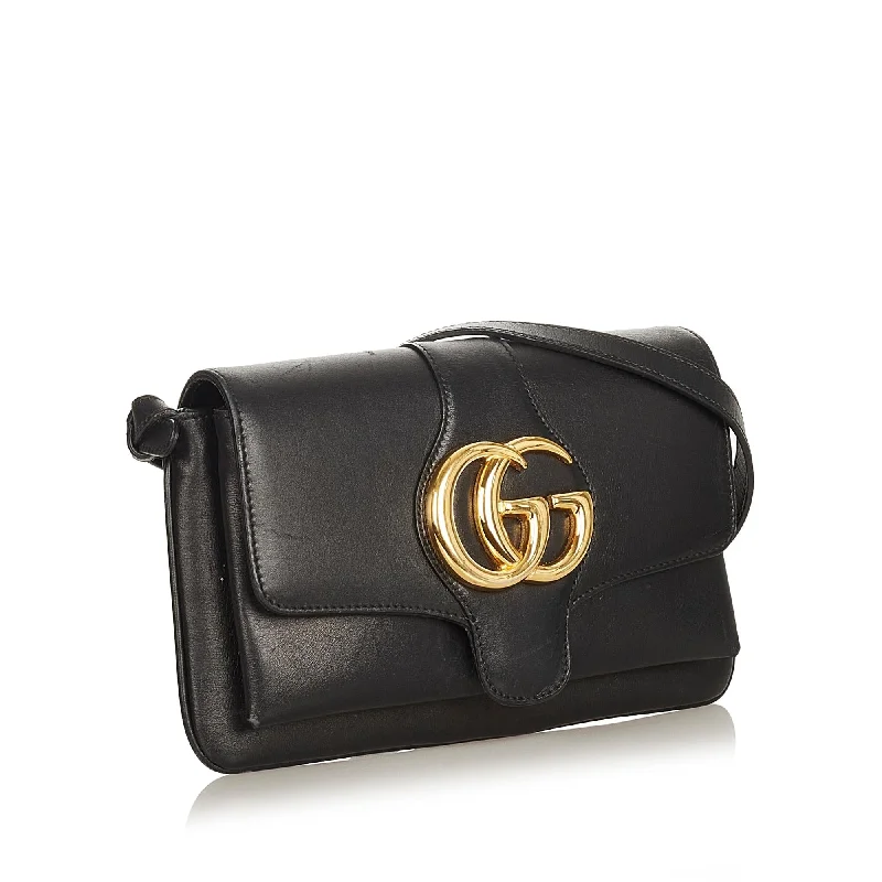 Gucci Marmont bags for women with a snakeskin - effect panelGucci Arli Leather Crossbody Bag (25155)