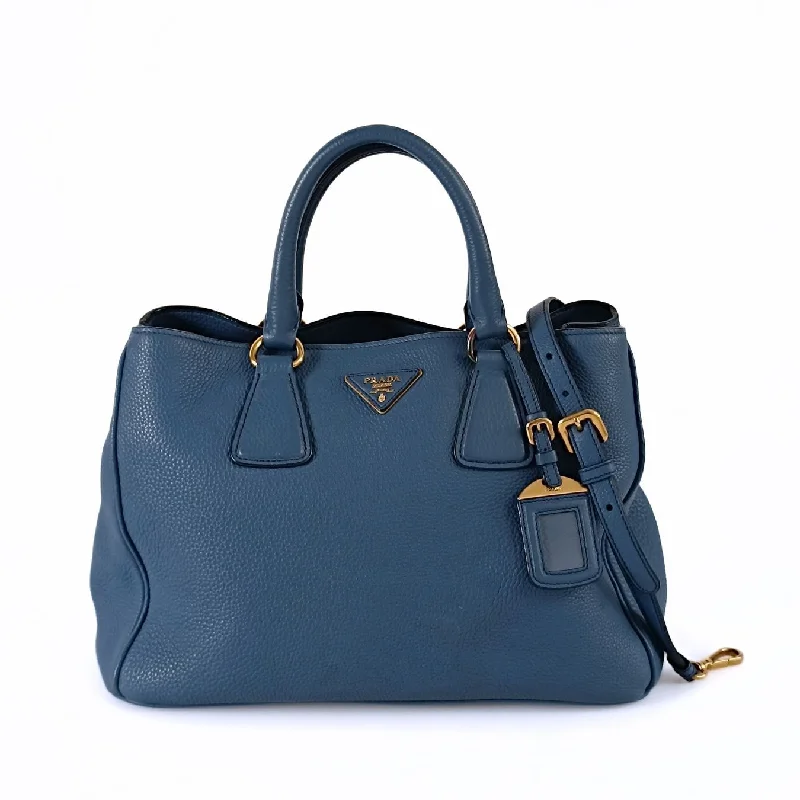 Prada crossbody bags with adjustable nylon straps for comfort and durabilityPRADA Shopper shoulder bag in cobalt buckskin