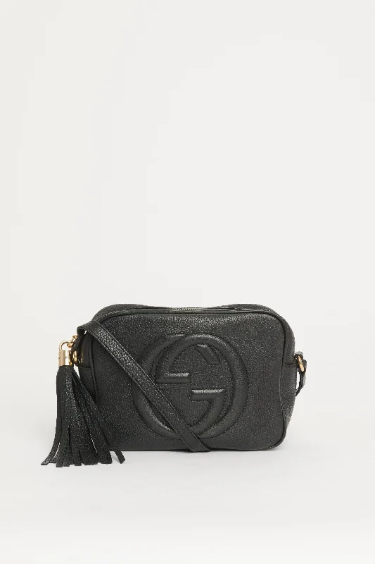 Gucci tote bags for women with a water - resistant coatingBlack Leather Soho Disco Preowned Bag