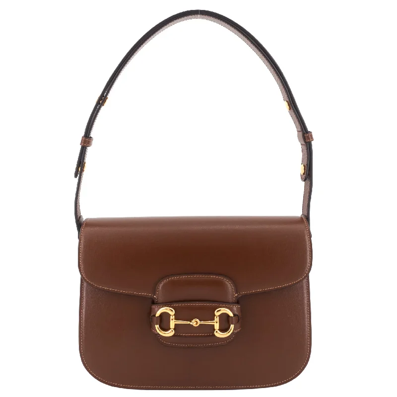 Gucci handbags for women with a back - zip pocketHorsebit 1955 Leather Shoulder Bag