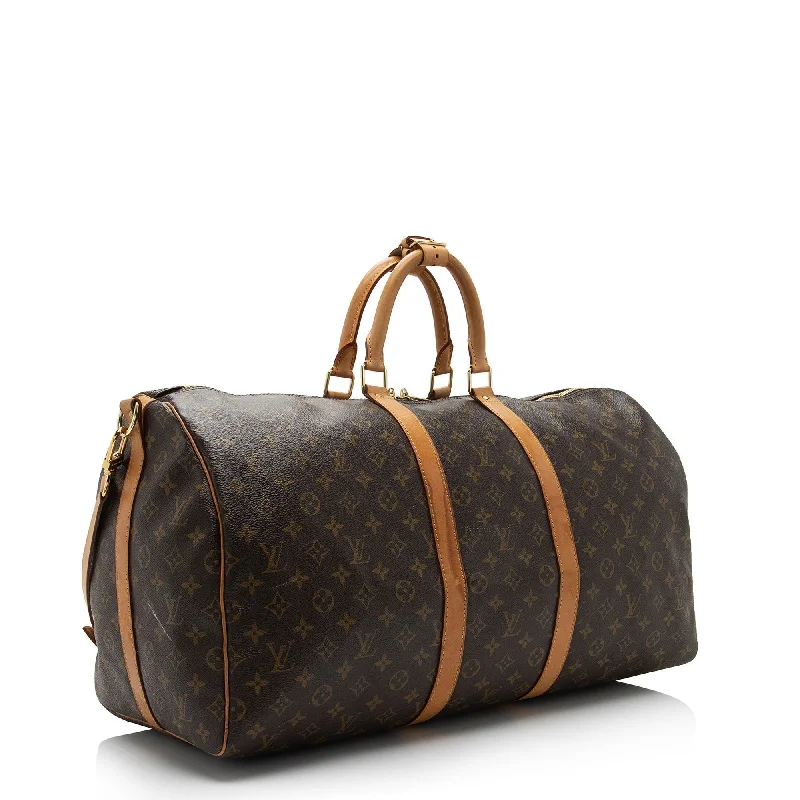 Louis Vuitton Monogram Canvas Keepall Bandouliere 55 Duffle Bag