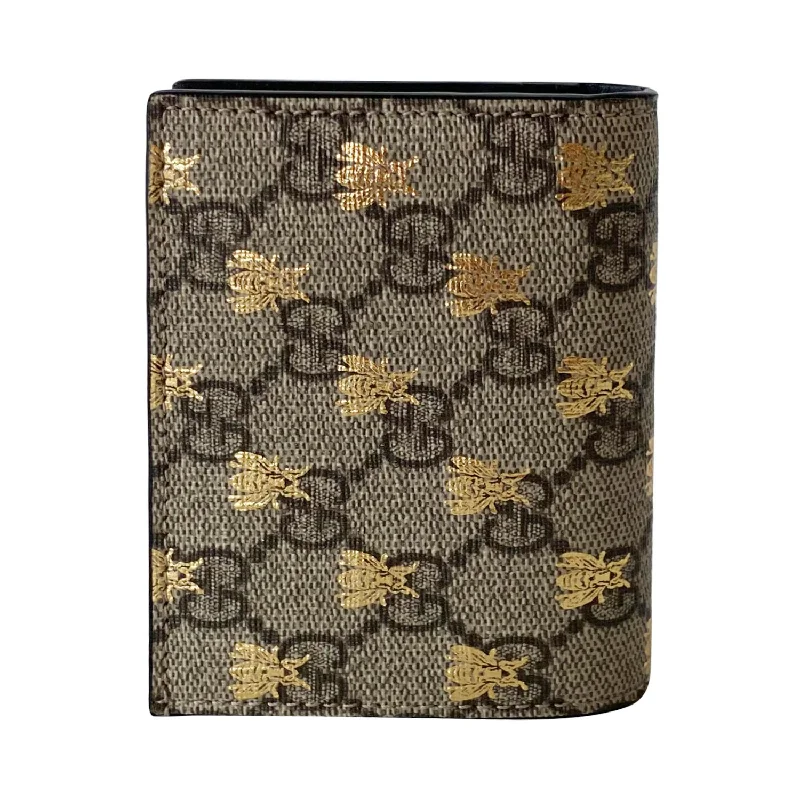 Women Gucci bags with a zip - around closure for securityGucci Animalier Bee Card Case