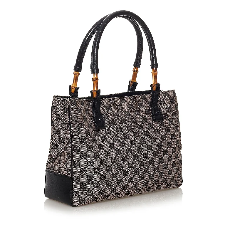 Gucci Marmont bags for women with quilted leather exteriorsGucci Bamboo GG Canvas Shoulder Bag (33007)