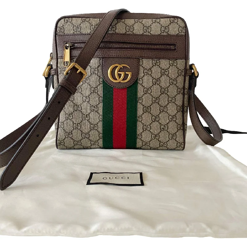 Women Gucci bags with a front - zip pocket for small itemsGucci GG Ophidia Messenger Bag