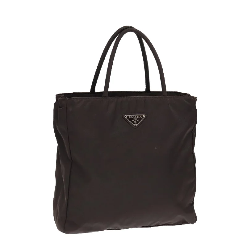 Ladies Prada Galleria bags with a detachable shoulder strapPRADA Hand Bag Nylon Brown Auth bs16846