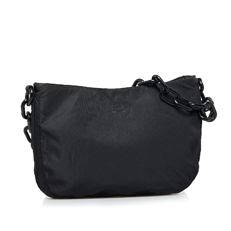 Ladies Prada Galleria bags with a detachable shoulder strapPrada Tessuto Swing Black Nylon