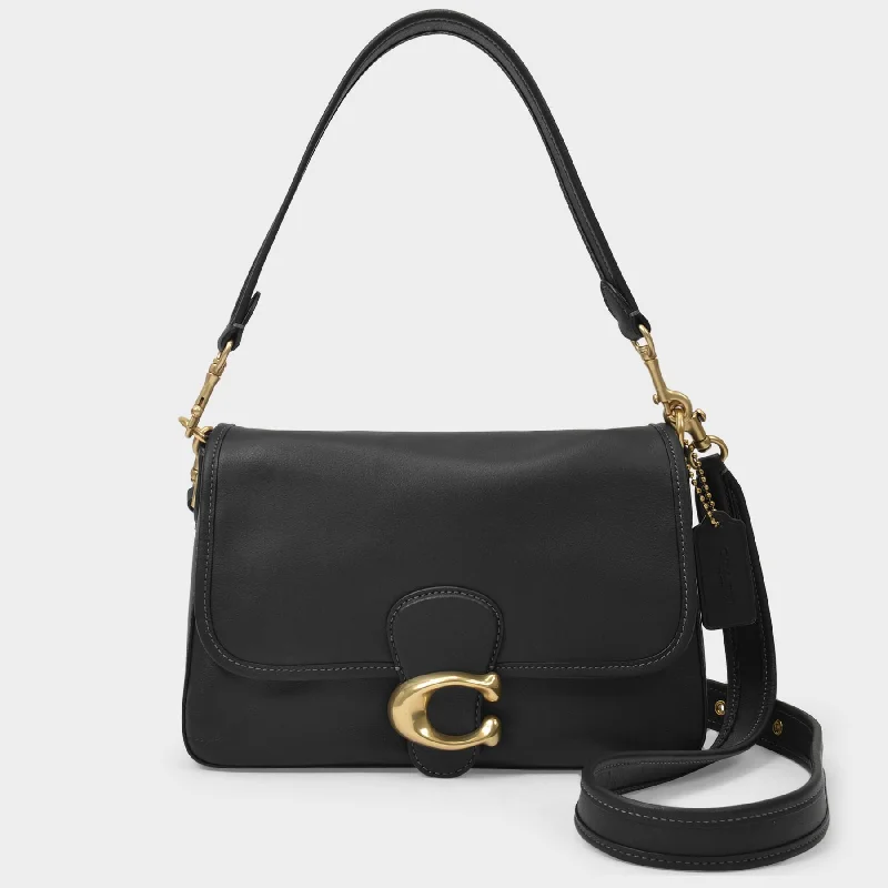 Coach Dempsey bags with a leather - wrapped drawstring for a luxurious feelTabby Soft Hobo Bag - Coach - Black - Leather