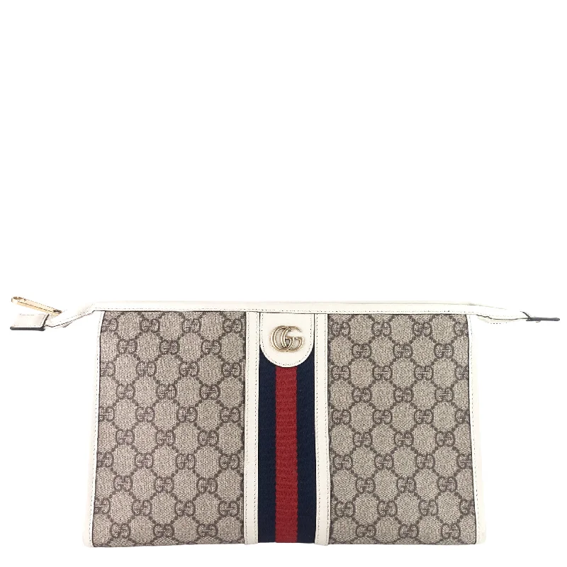 Gucci Marmont bags for women with a snakeskin - effect panelOphidia GG Supreme Canvas Toiletry Pouch