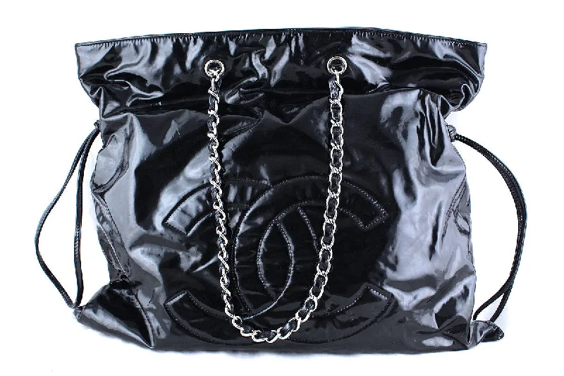 Chanel Vintage Inspired Handbag for Retro LoversChanel Black Patent Tote Bag Bons Large XL