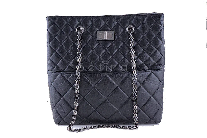 Chanel Black Handbag for Business MeetingsChanel Black Tall Quilted Large Classic Reissue Tote Bag