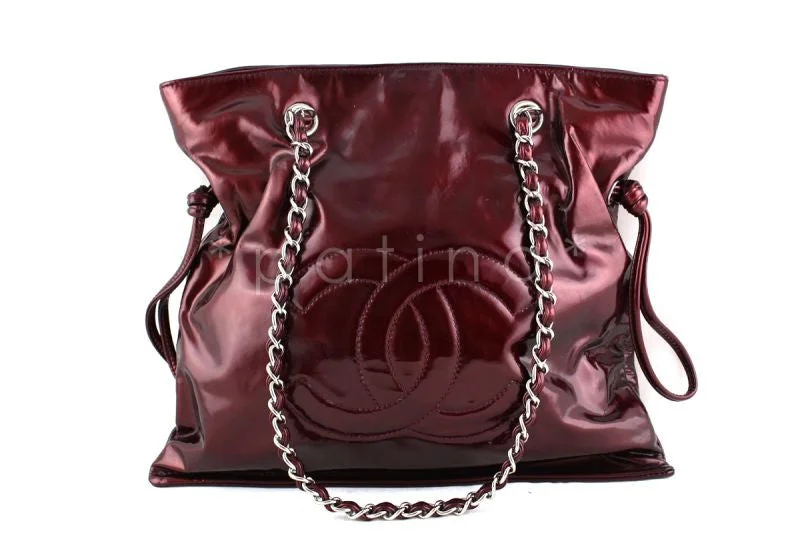 Chanel Vintage Inspired Handbag for Retro LoversChanel Bourdeaux Red Patent Bon Bons Hobo Tote Bag