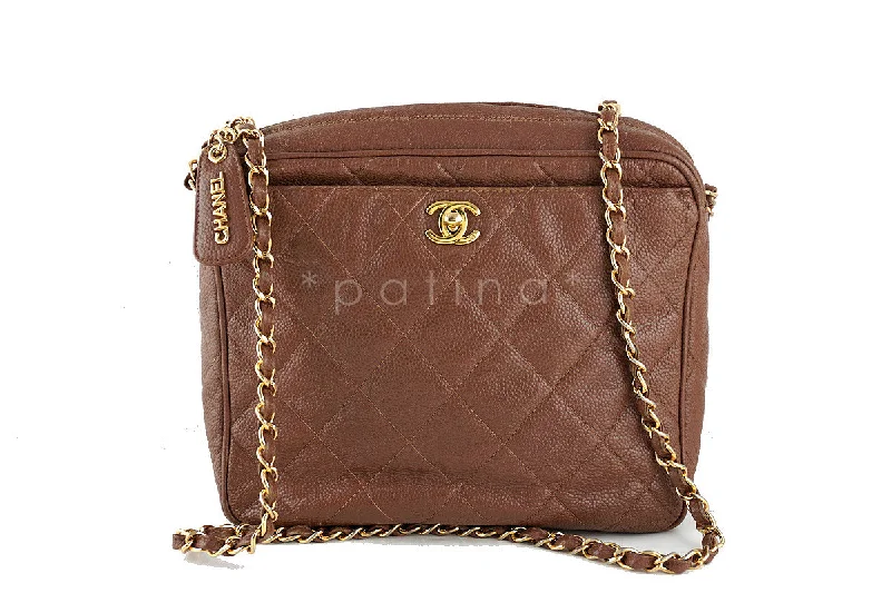 Chanel Limited Edition Handbag for CollectorsChanel Camel Vintage Caviar Classic 2.55 Camera Case Bag