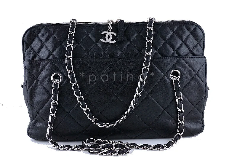 Chanel Designer Handbag with Unique DesignChanel Camera In Business Tote CC Charm Black Classic Quilted  Bag