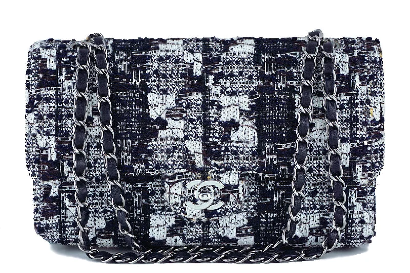 Chanel All - Match Handbag for Versatile StylingChanel Gray Tweed Medium Classic 2.55 Double Flap Bag