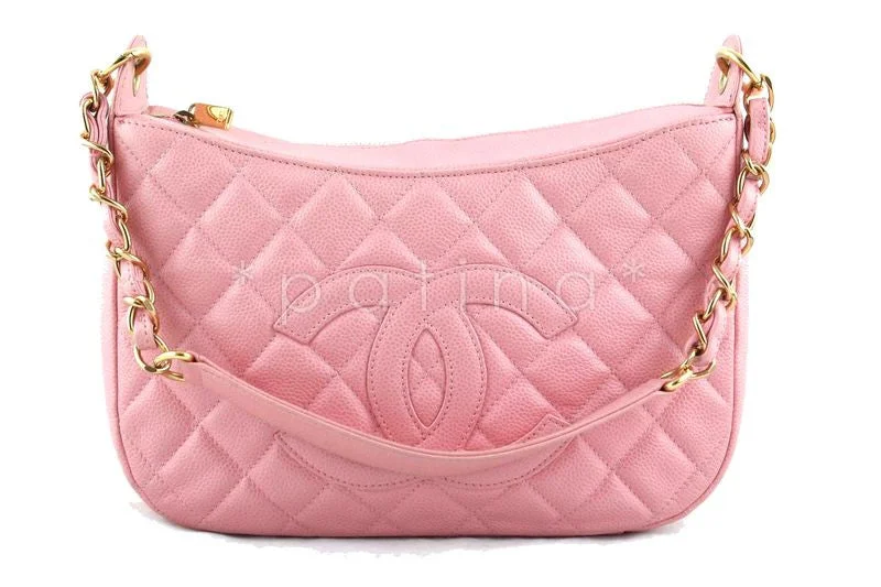 Chanel Classic Flap Bag for Evening PartyChanel Pink Caviar Quilted Hobo Shopper Bag