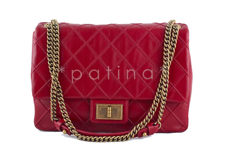 Chanel Handbag with Adjustable Strap for ComfortChanel Red Jumbo Reissue Cosmos Flap Bag