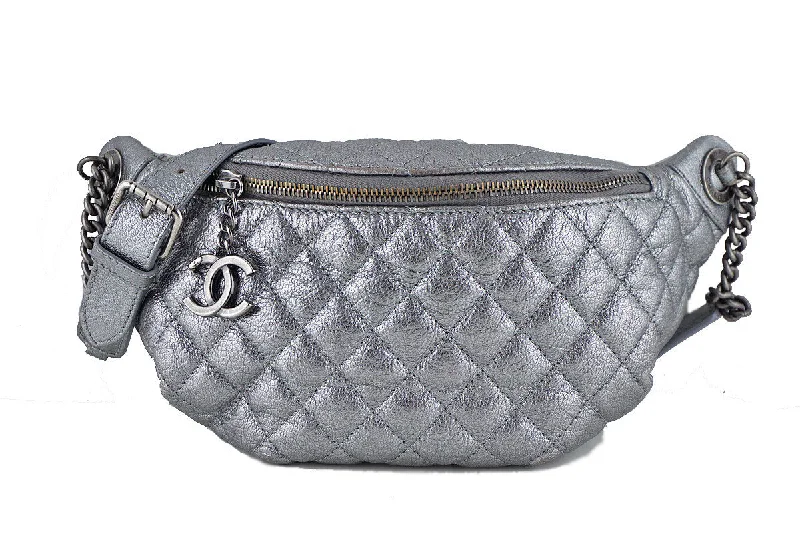 Chanel Medium Tote Bag for Office LadiesChanel Silver Quilted Classic Fanny Pack Bag