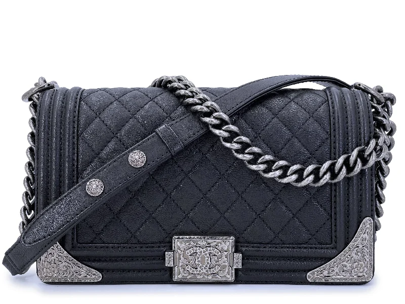 Chanel All - Match Handbag for Versatile StylingChanel Dallas Boy Bag 2014 Paris Métiers d'Art Black Medium Flap