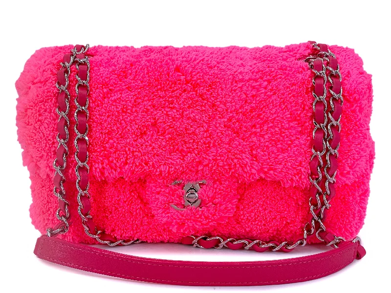 Chanel Vintage Inspired Handbag for Retro LoversChanel Neon Pink Terry Fur Flap Bag