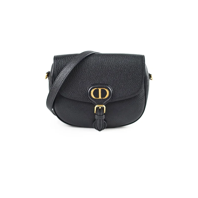 Christian Dior handbags with a back - pocket for quick storageChristian Dior Bobby Medium Calfskin Black