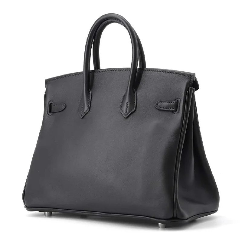 HERMES Birkin Black Swift Leather Size 25