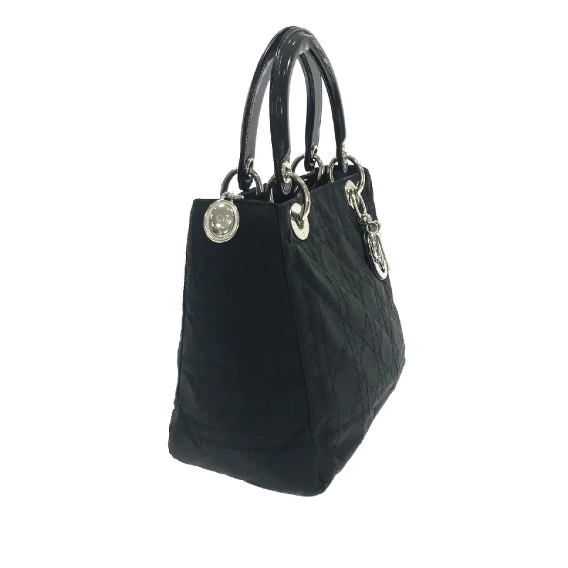 Christian Dior bags with a zip - top closure and multiple compartmentsDior Medium Cannage Nylon Lady Dior (SHG-8juasN)