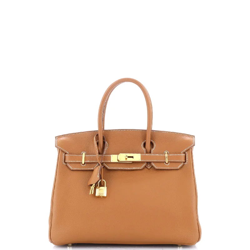 Birkin Handbag Gold Clemence with Gold Hardware 30