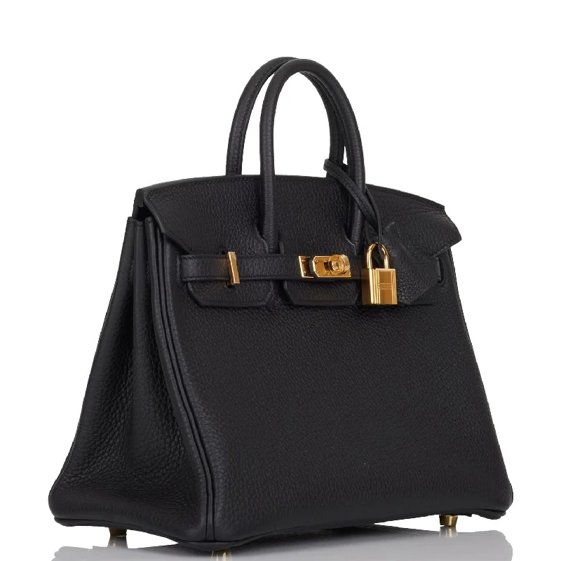 Hermes Birkin 25 Black Togo Gold Hardware