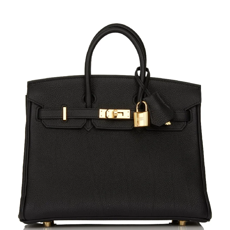 Hermes Birkin 25 Black Togo Gold Hardware