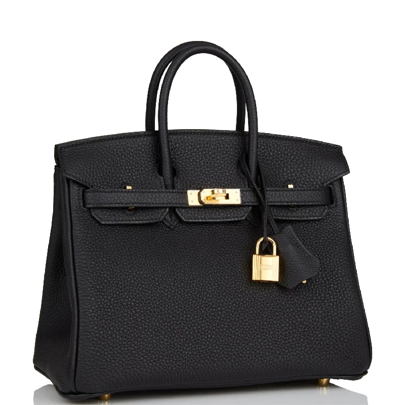 Hermes Birkin 25 Black Togo Gold Hardware