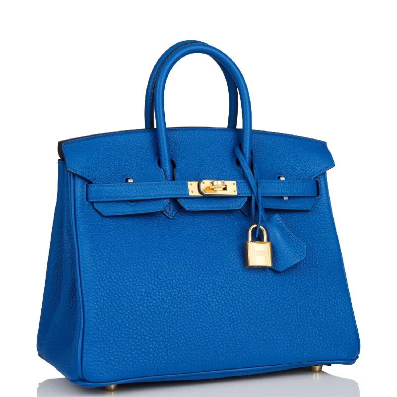 Hermes Birkin 25 Bleu France Togo Gold Hardware