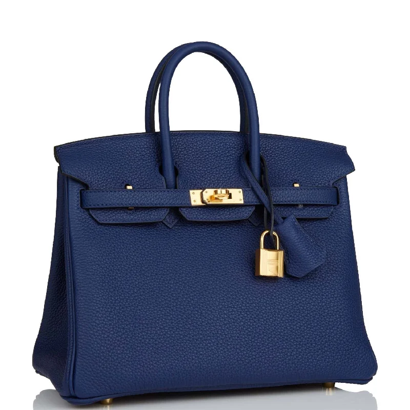 Hermes Birkin 25 Bleu Saphir Togo Gold Hardware