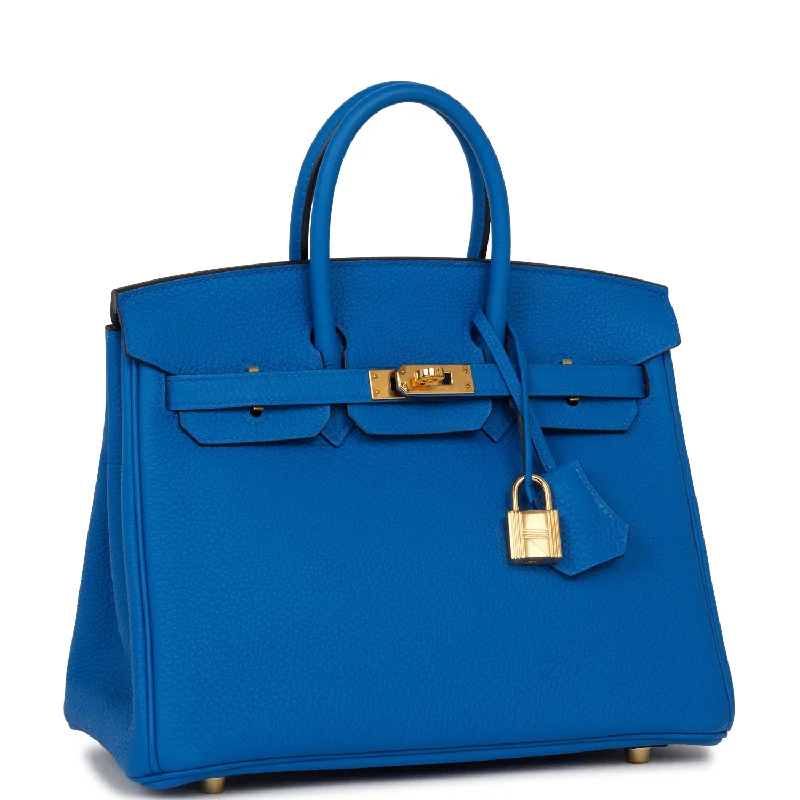 Hermes Birkin 25 Bleu Zellige Togo Gold Hardware